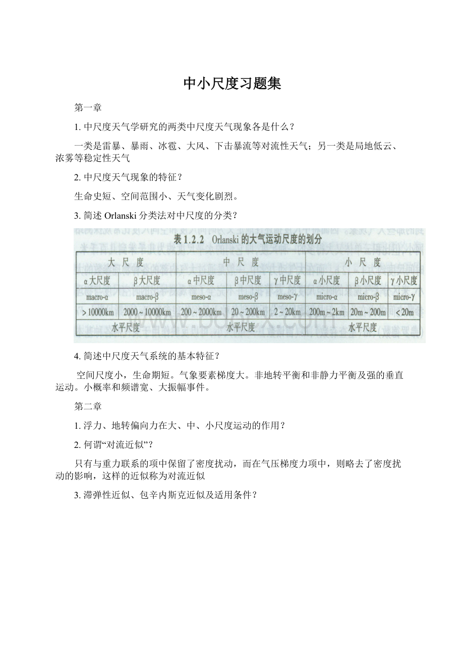 中小尺度习题集.docx