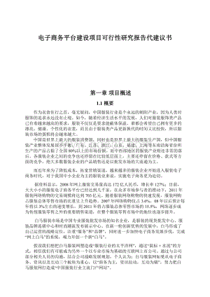 电子商务平台建设项目可行性研究报告代建议书.docx