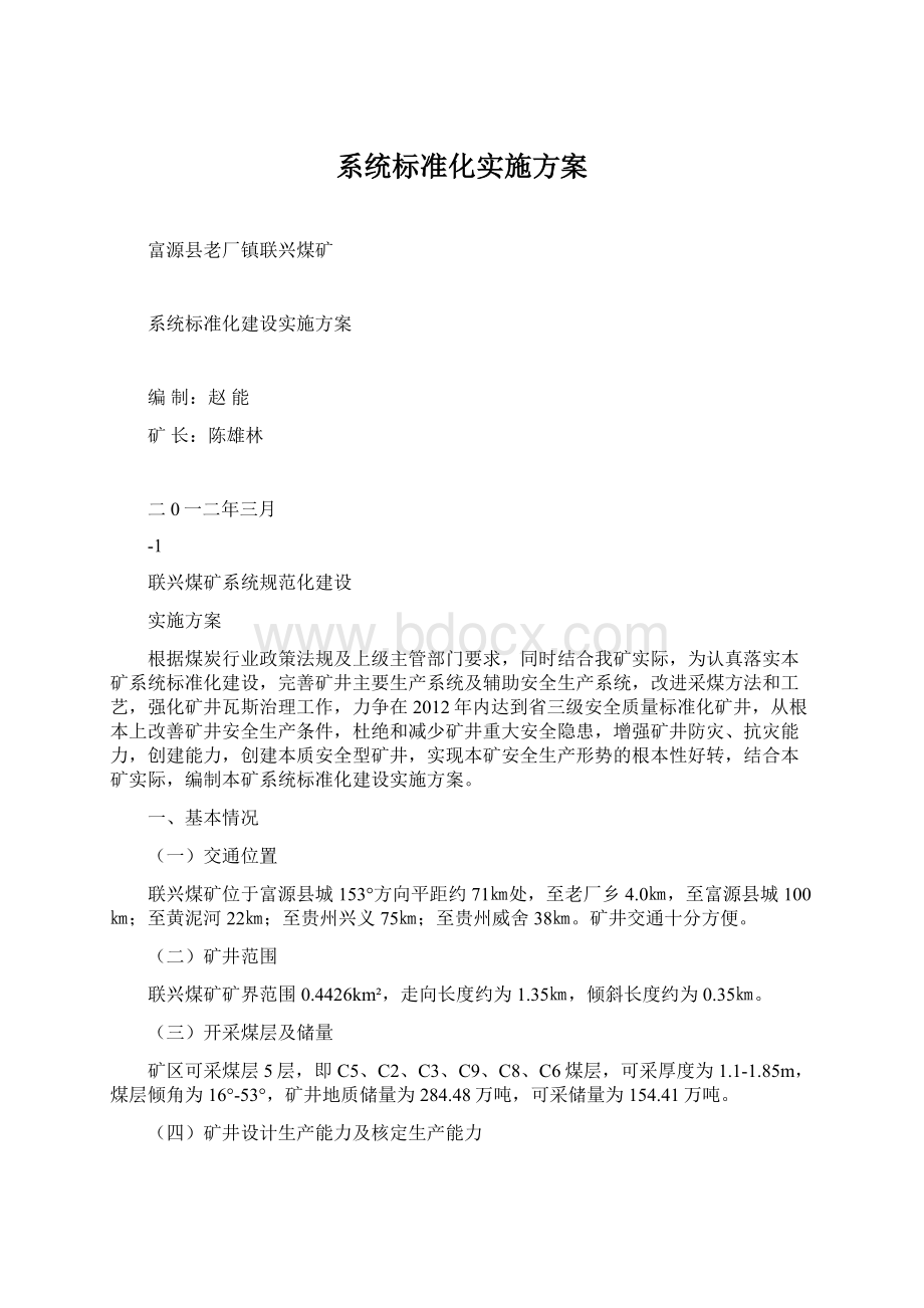 系统标准化实施方案.docx_第1页