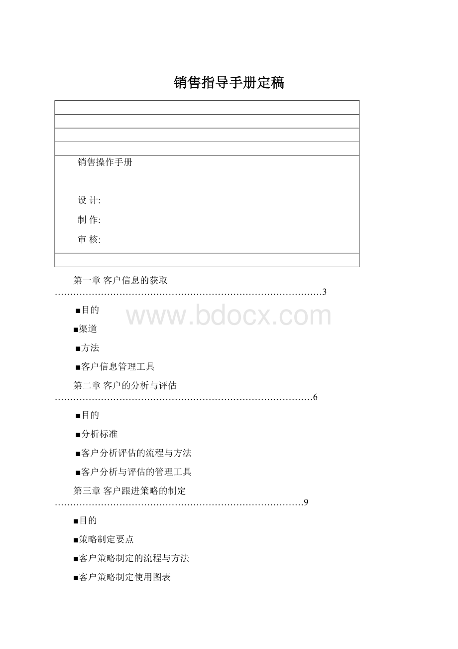 销售指导手册定稿Word文档格式.docx