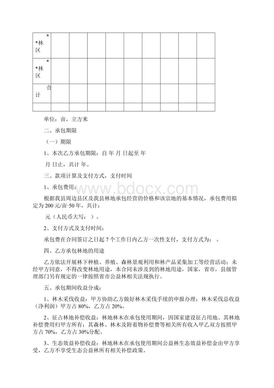 林地林木承包合同书.docx_第3页