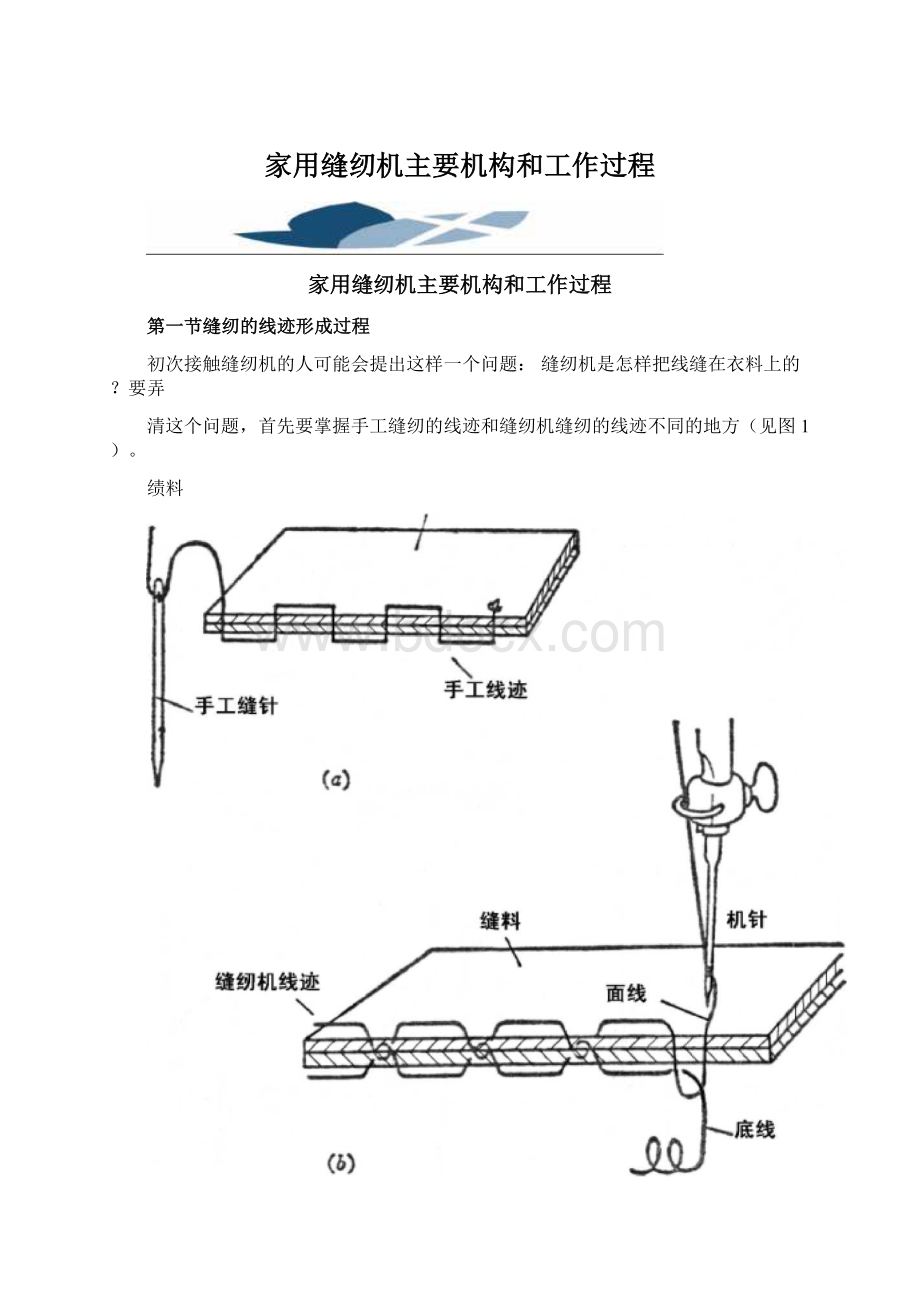 家用缝纫机主要机构和工作过程.docx_第1页