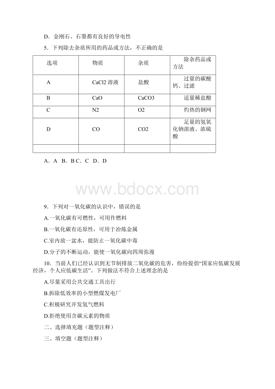 9663 碳和碳的氧化物五二氧化碳和一氧化碳文档格式.docx_第2页