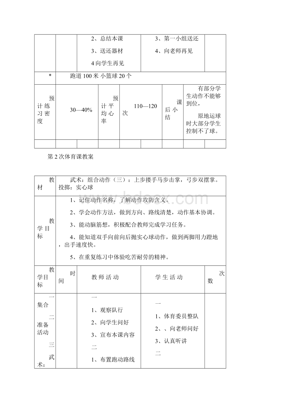 小学五年级体育教案全集.docx_第3页