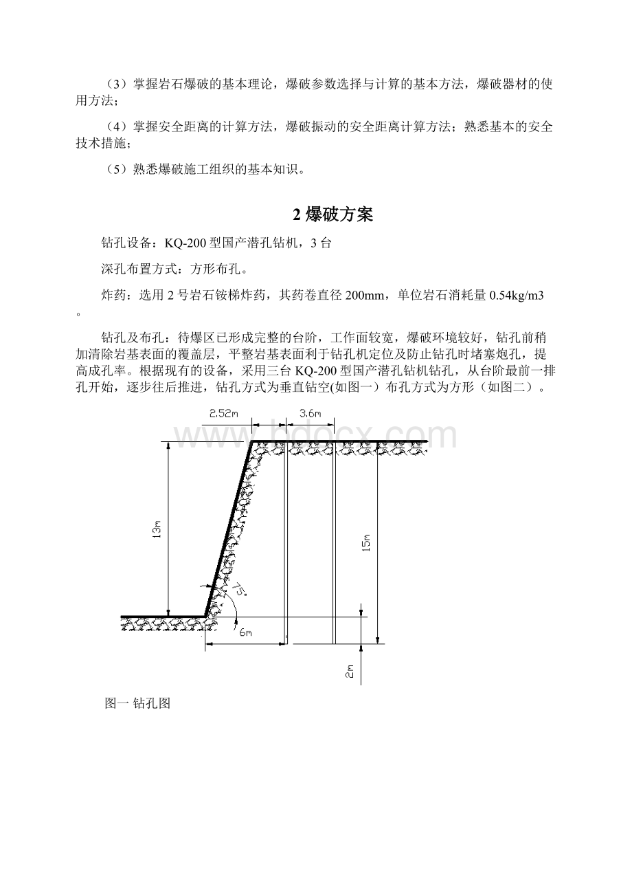 露天台阶爆破设计Word格式文档下载.docx_第3页