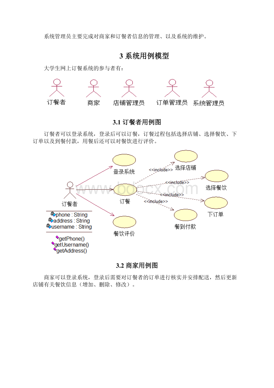 大学生网上订餐系统UML建模.docx_第2页