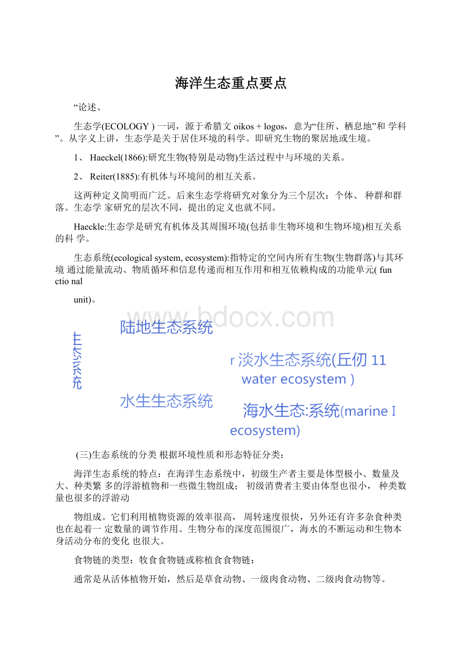 海洋生态重点要点Word格式文档下载.docx