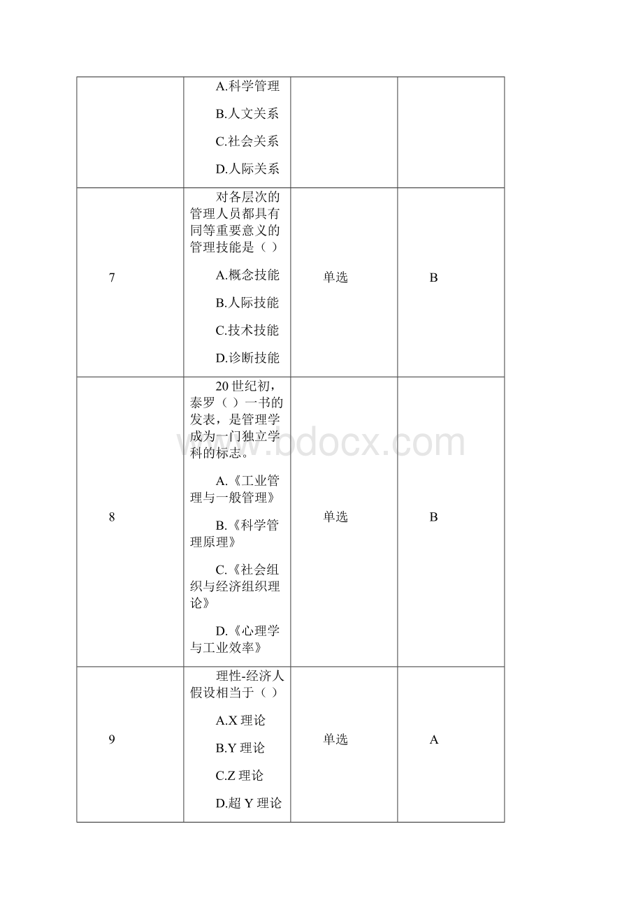 第一次网上作业管理学基础补专教学教材.docx_第3页