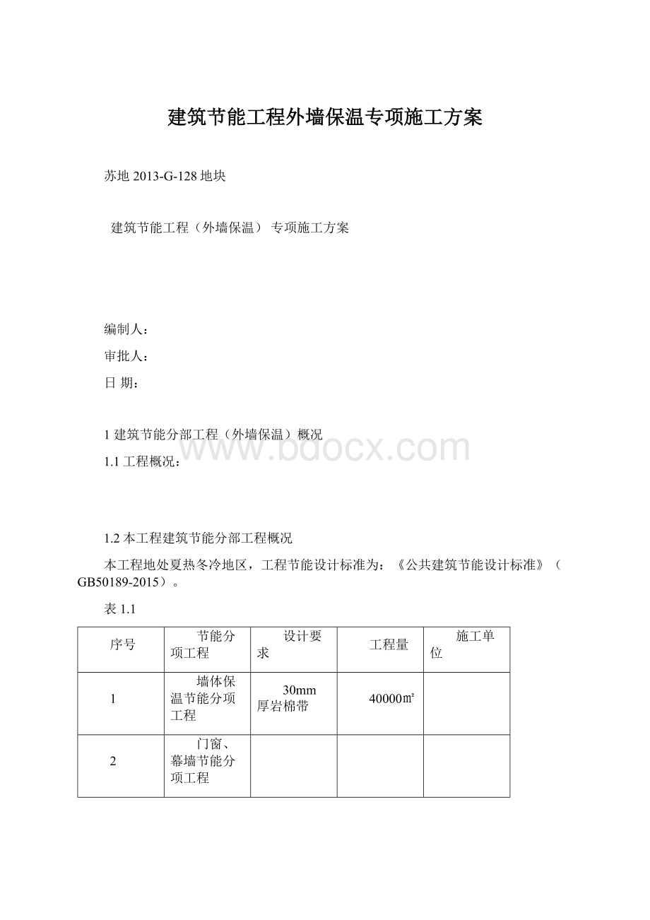 建筑节能工程外墙保温专项施工方案.docx