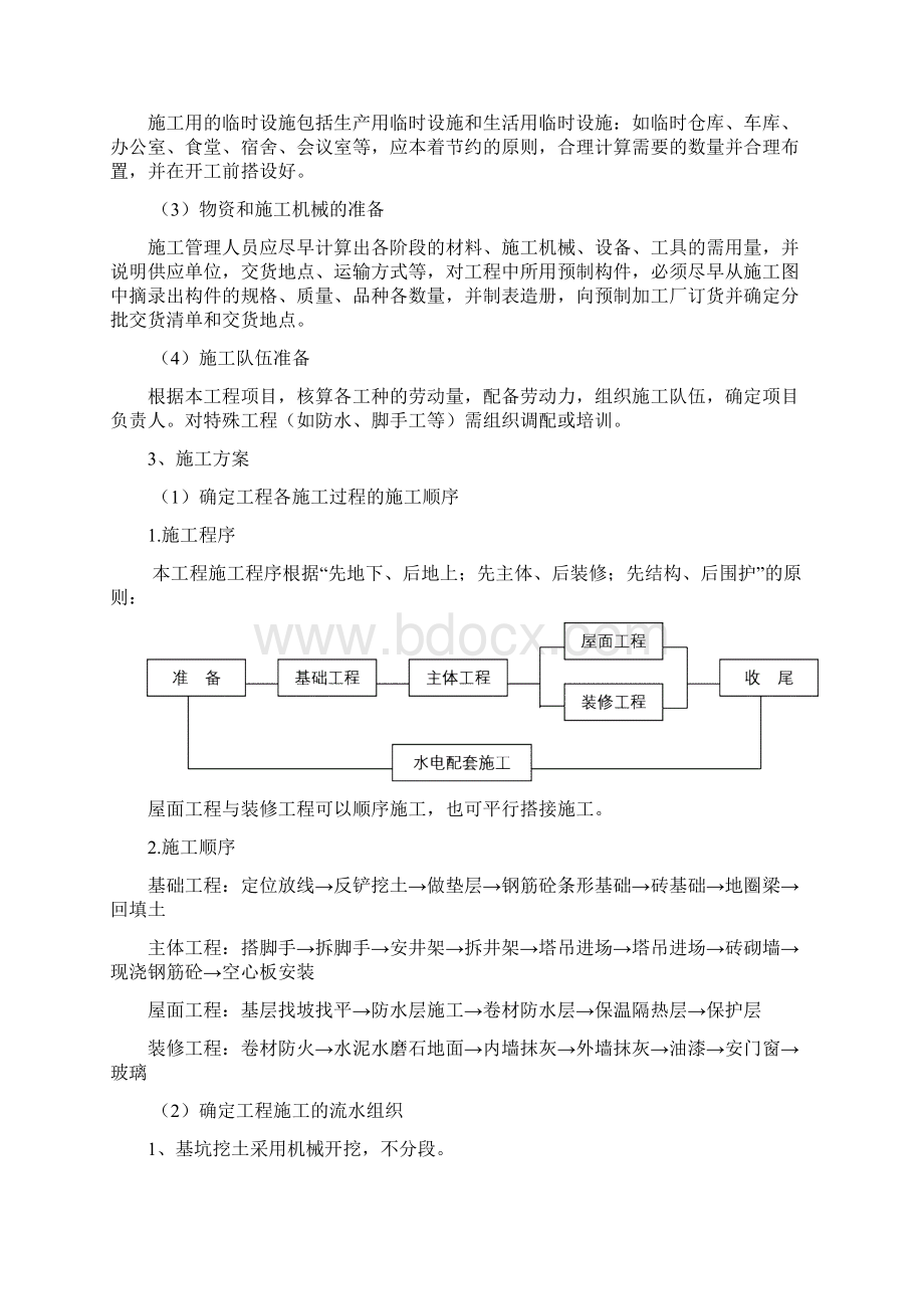 土木工程施工课程设计含横道图平面图.docx_第3页