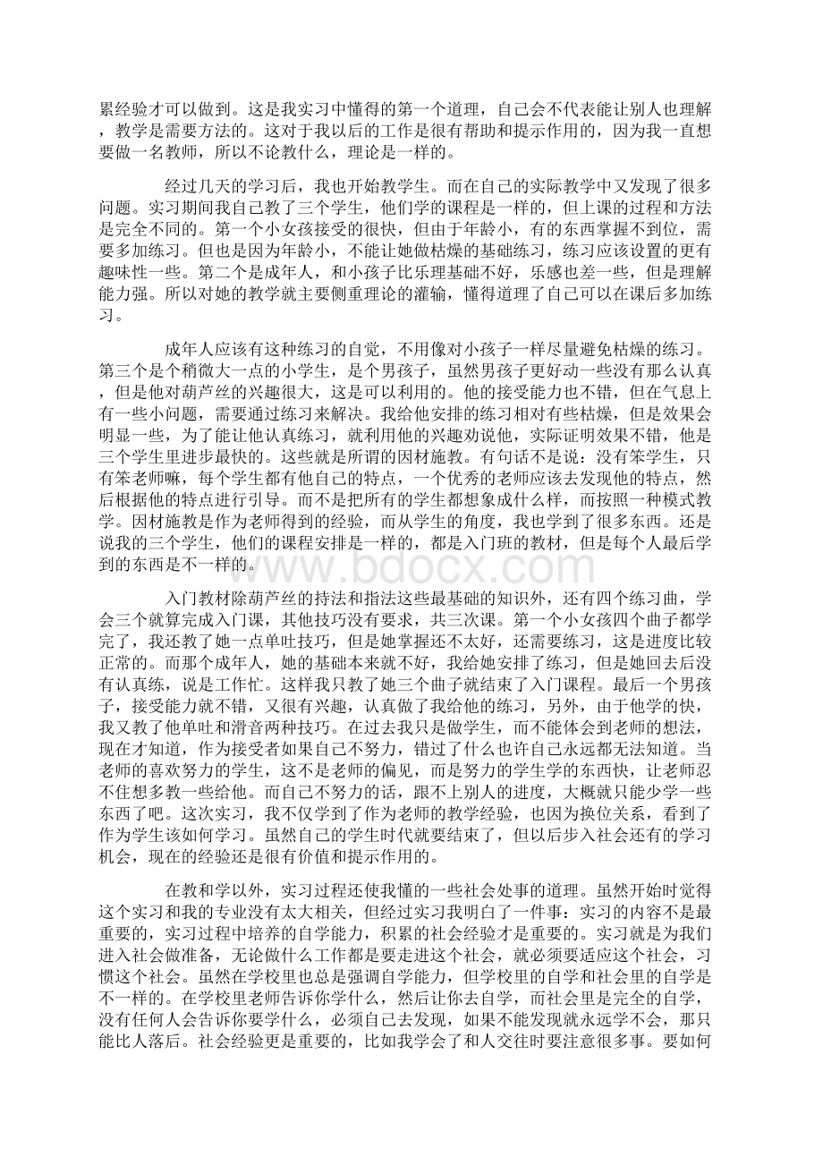 音乐表演专业的实习报告.docx_第2页