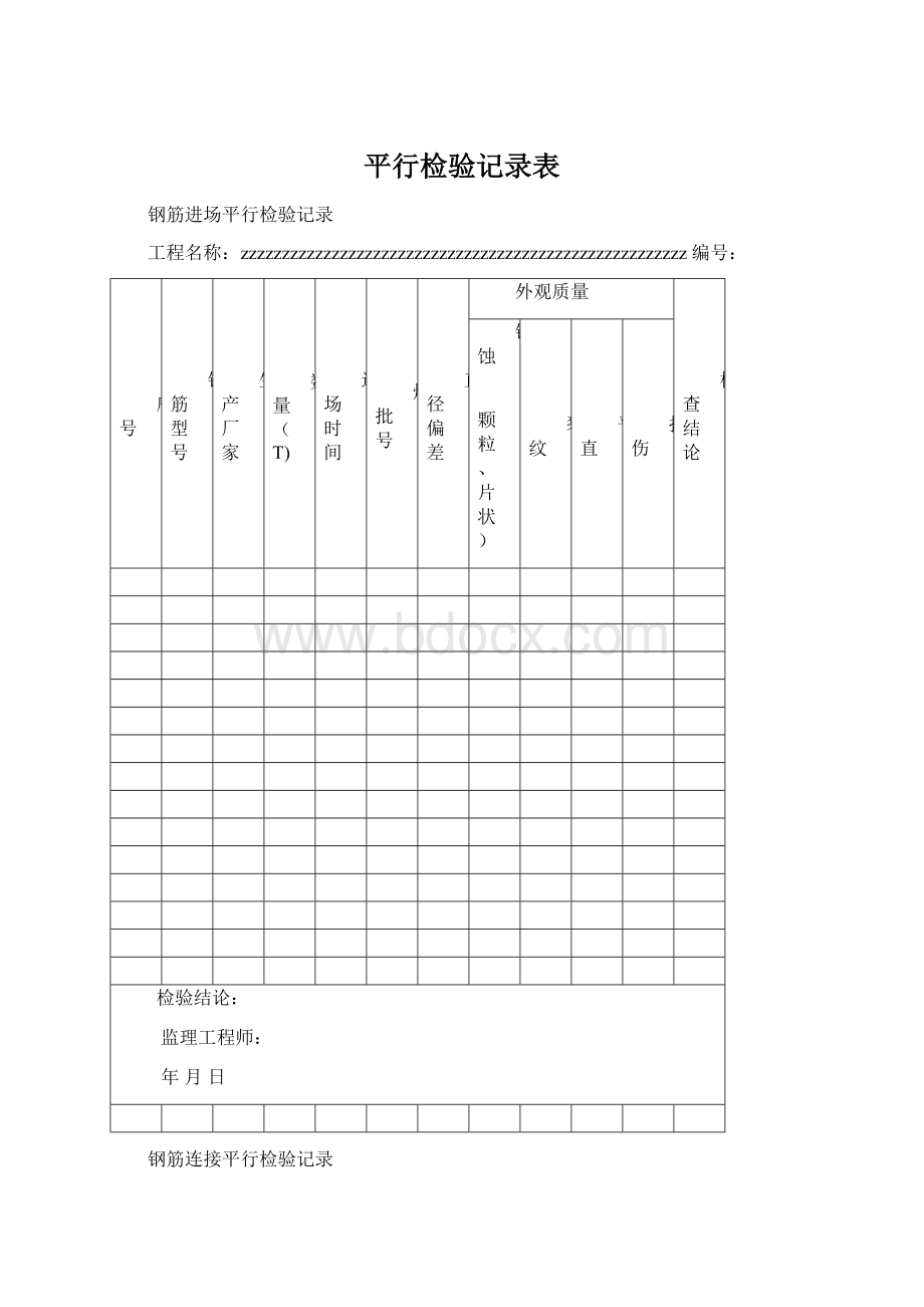 平行检验记录表.docx_第1页