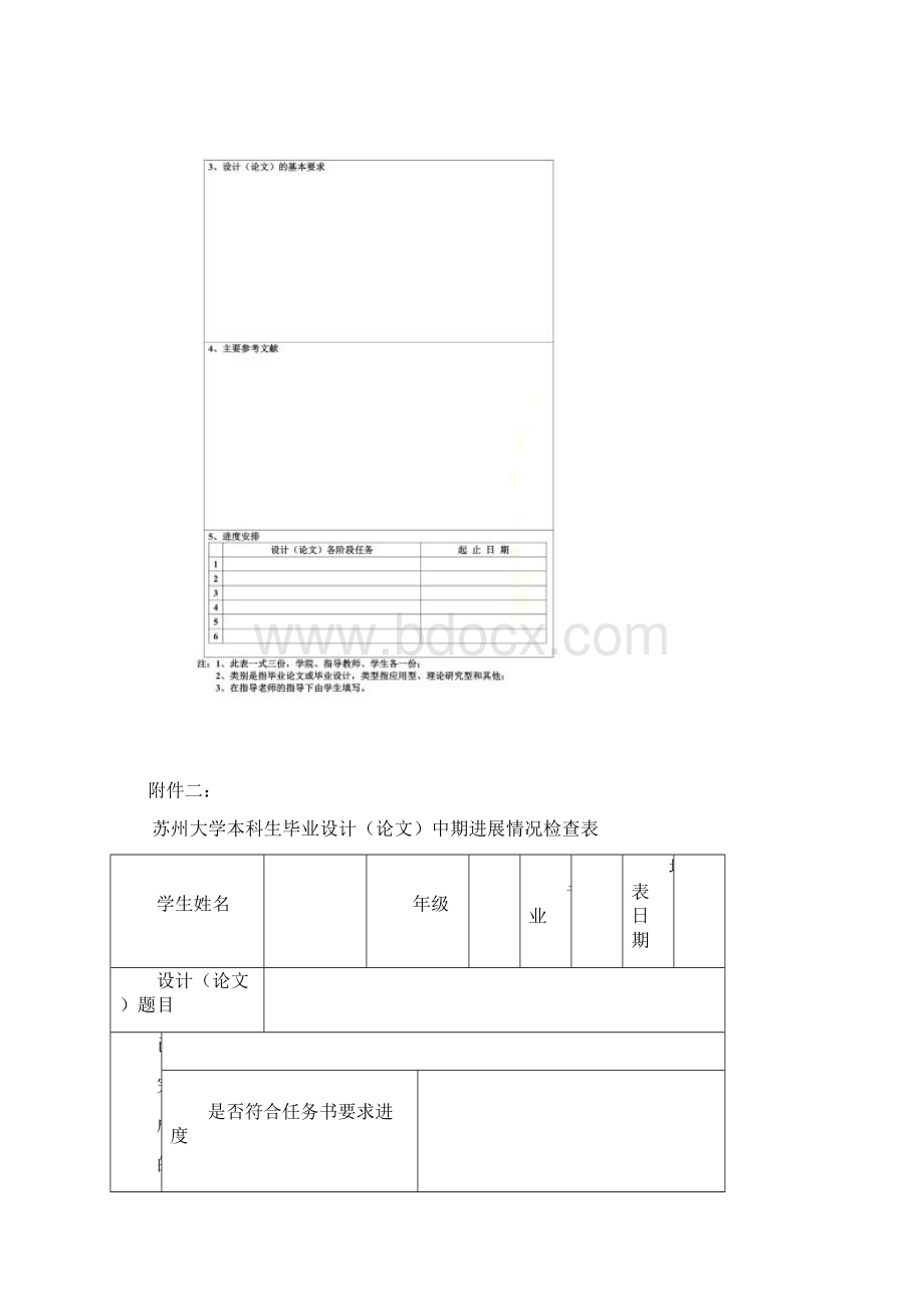 苏州大学本科生毕业设计论文任务书中期情况检查答辩记录成绩评定表.docx_第2页