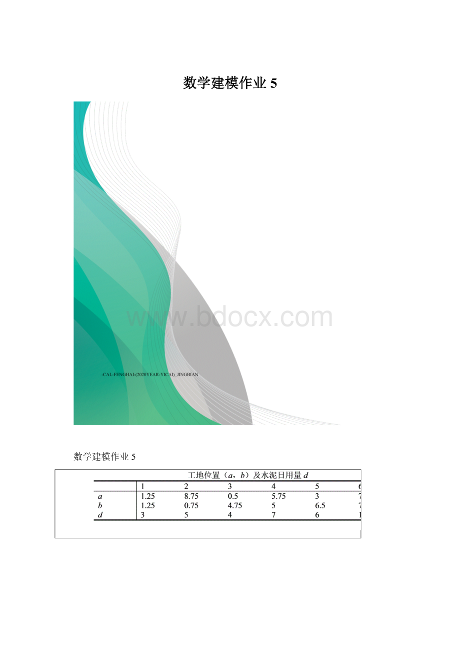 数学建模作业5Word格式文档下载.docx_第1页