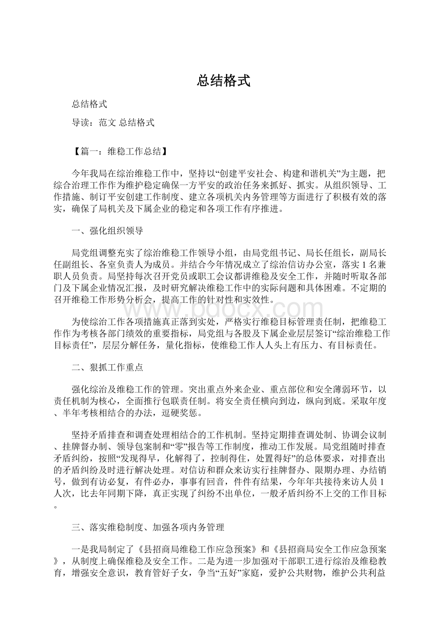 总结格式Word文档下载推荐.docx