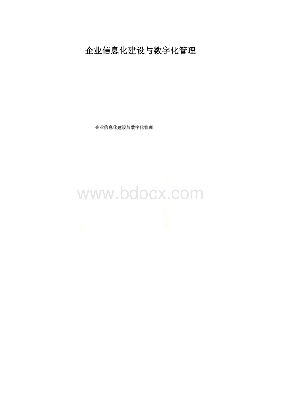 企业信息化建设与数字化管理.docx