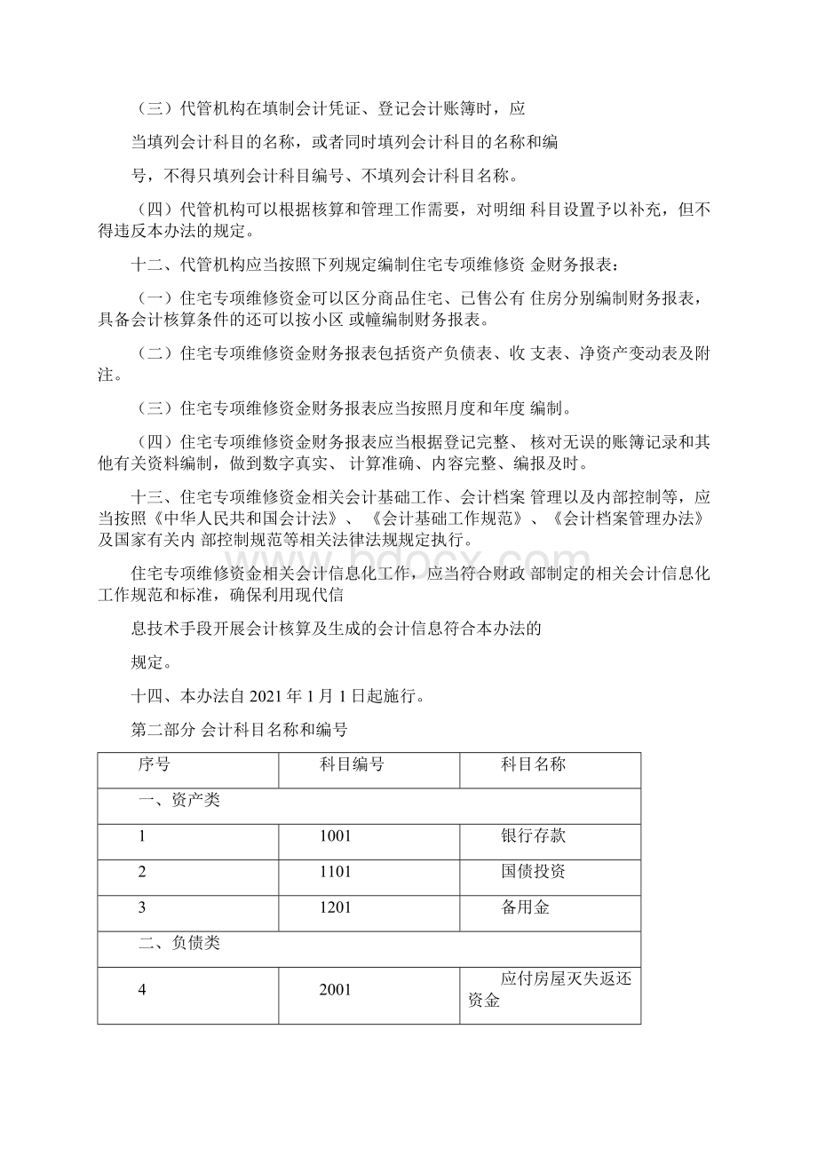 住宅专项维修资金会计核算办法Word格式.docx_第2页