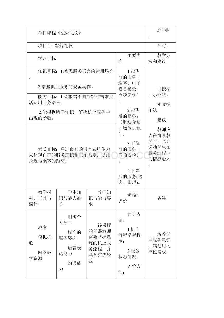 1《空乘礼仪》课程实用标准.docx_第3页