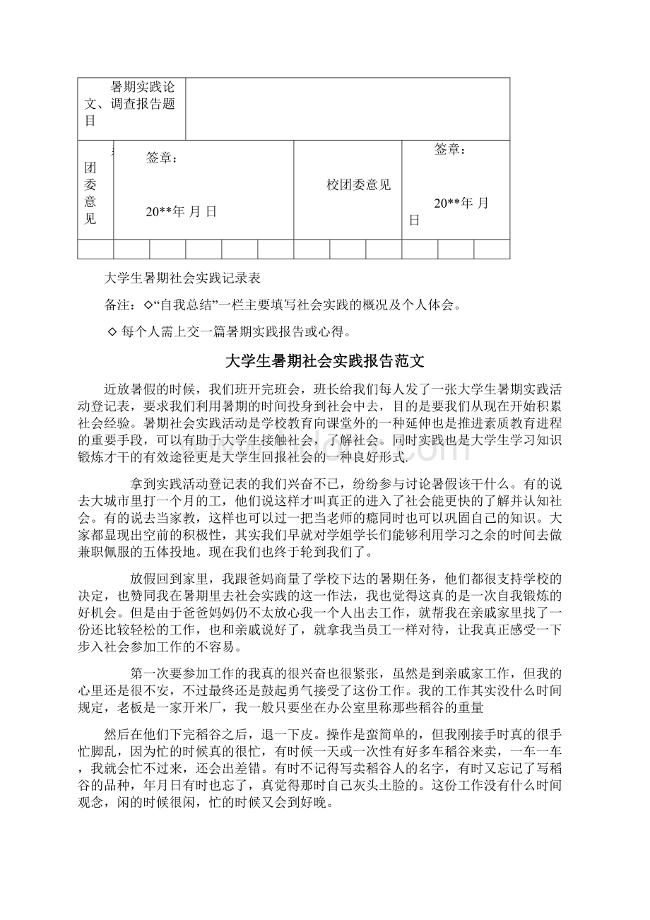 大学生数去社会实践报告表格及范文.docx_第2页