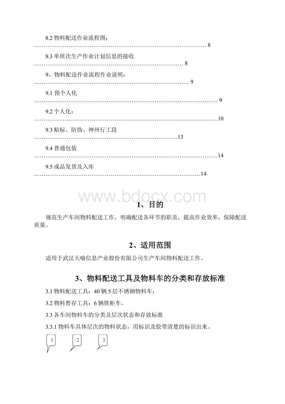 物料配送作业指导书生产车间物料配送作业流程与要求Word格式文档下载.docx_第3页