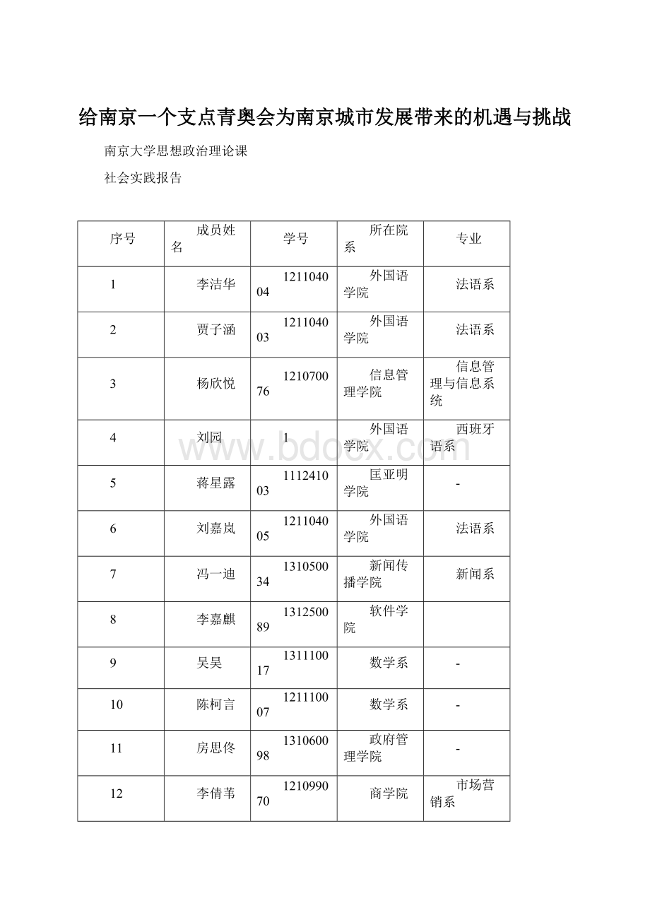 给南京一个支点青奥会为南京城市发展带来的机遇与挑战Word文档格式.docx_第1页