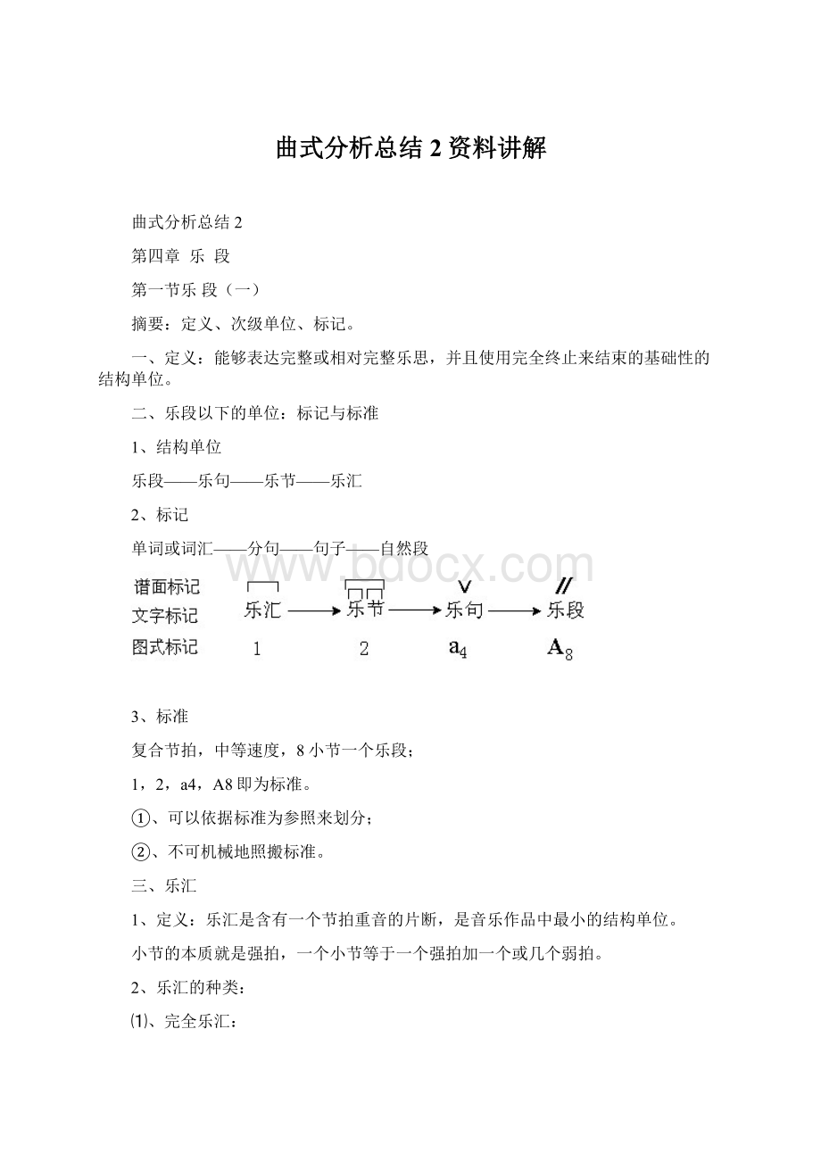 曲式分析总结2资料讲解.docx