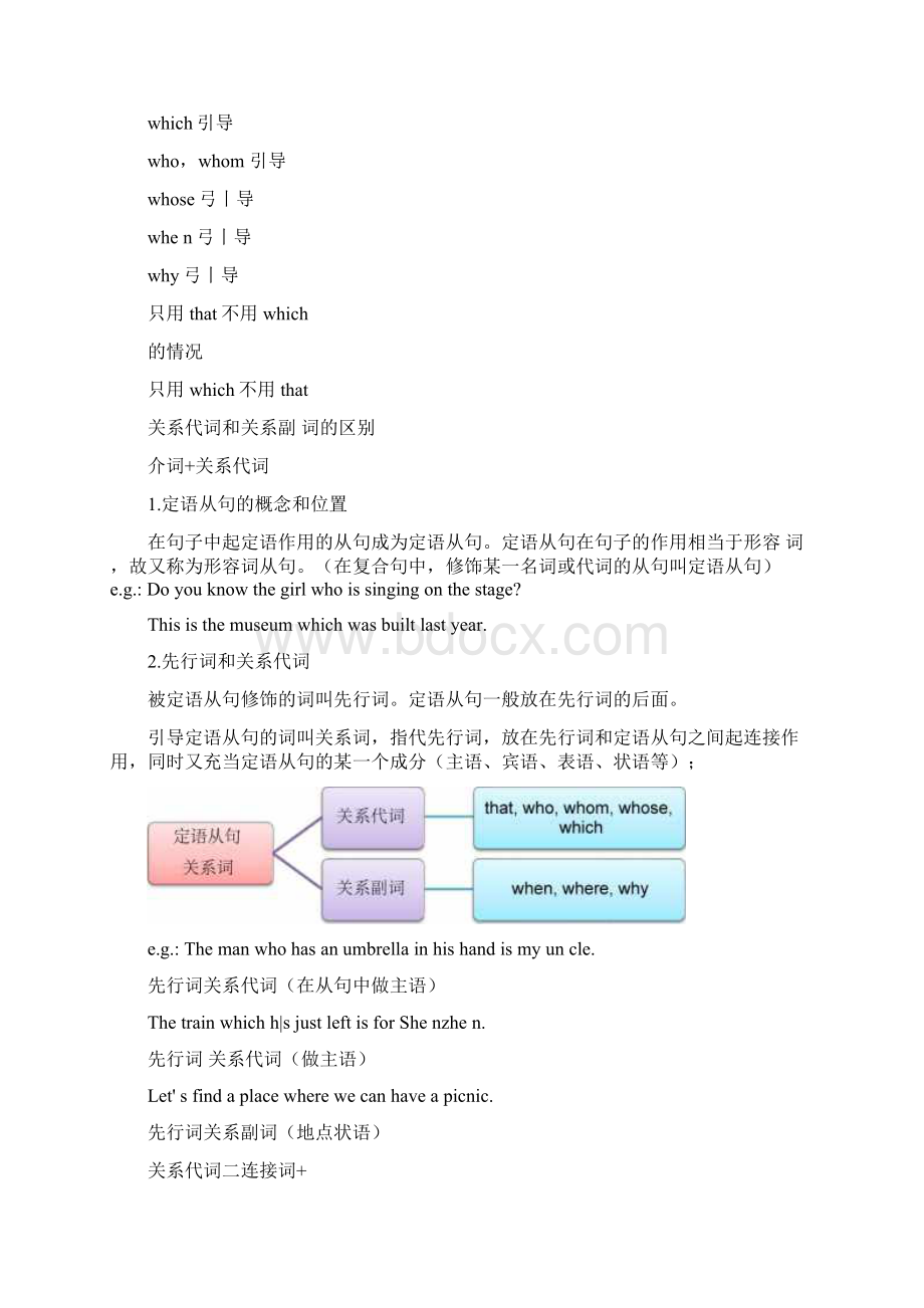 完整版初中定语从句总结用法大全Word文档格式.docx_第2页