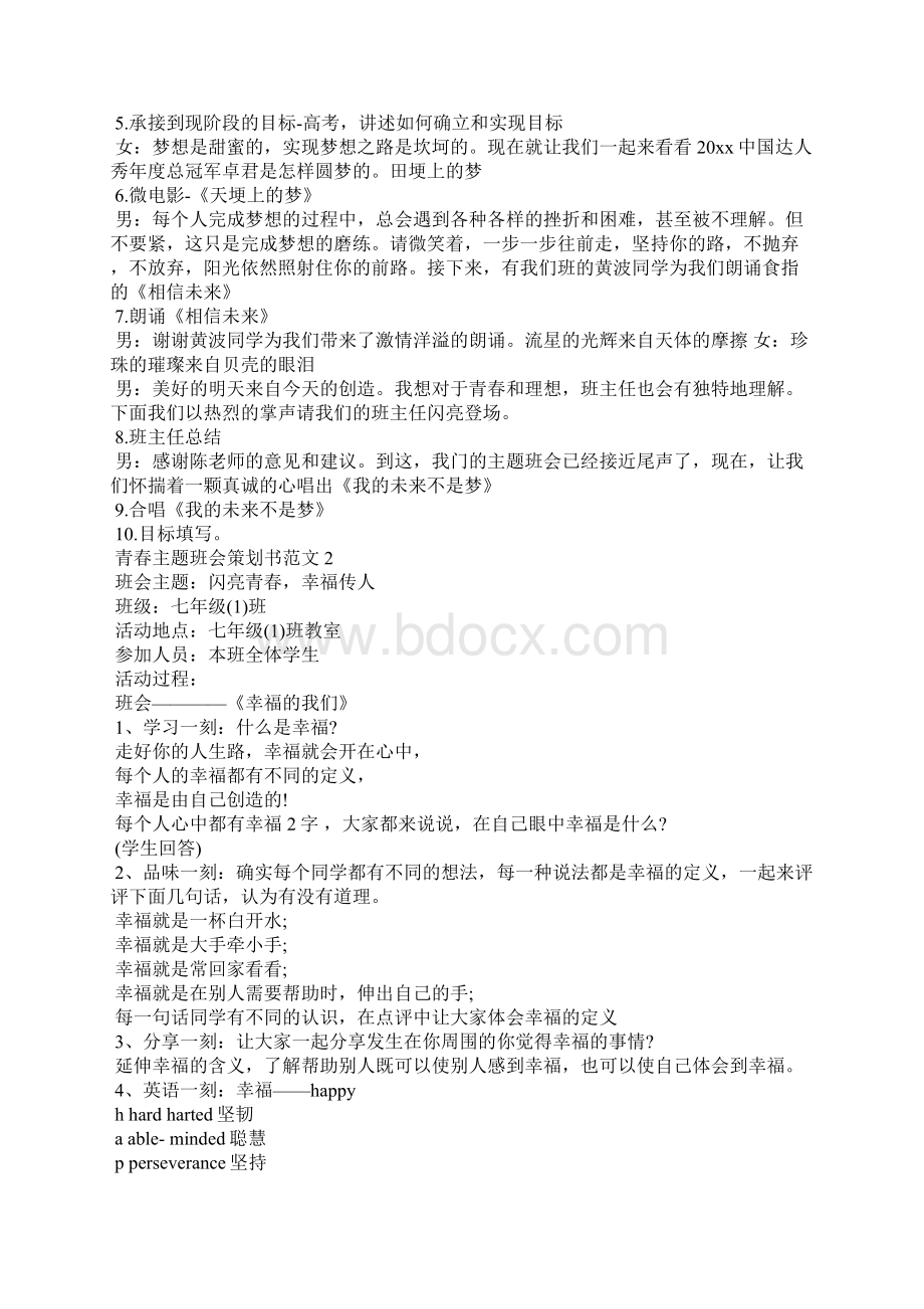 青春主题班会策划书.docx_第3页