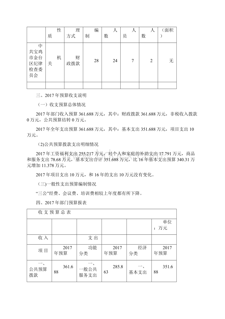 宝鸡市金台区纪委部门预算说明.docx_第2页