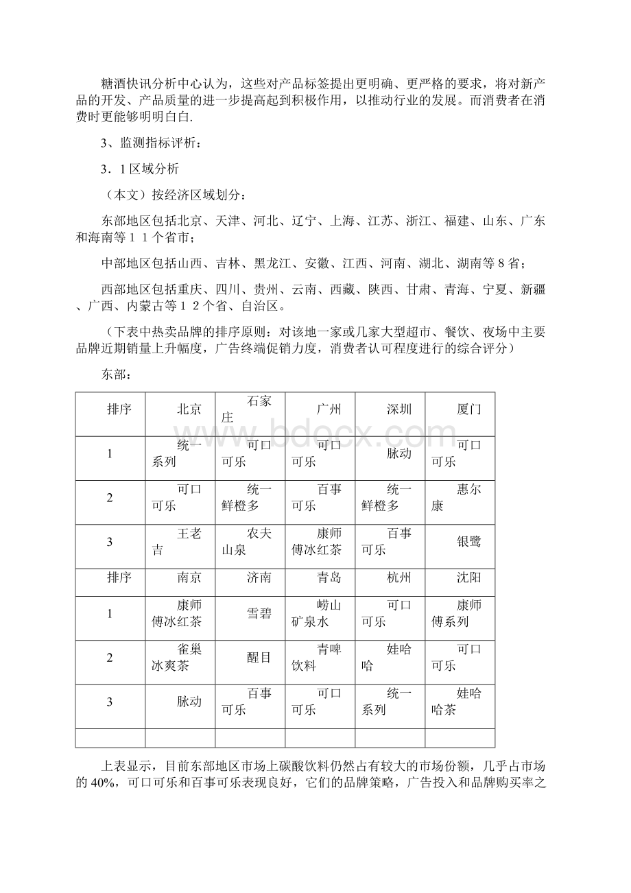 中国饮料行业市场分析度报告月Word文档下载推荐.docx_第3页