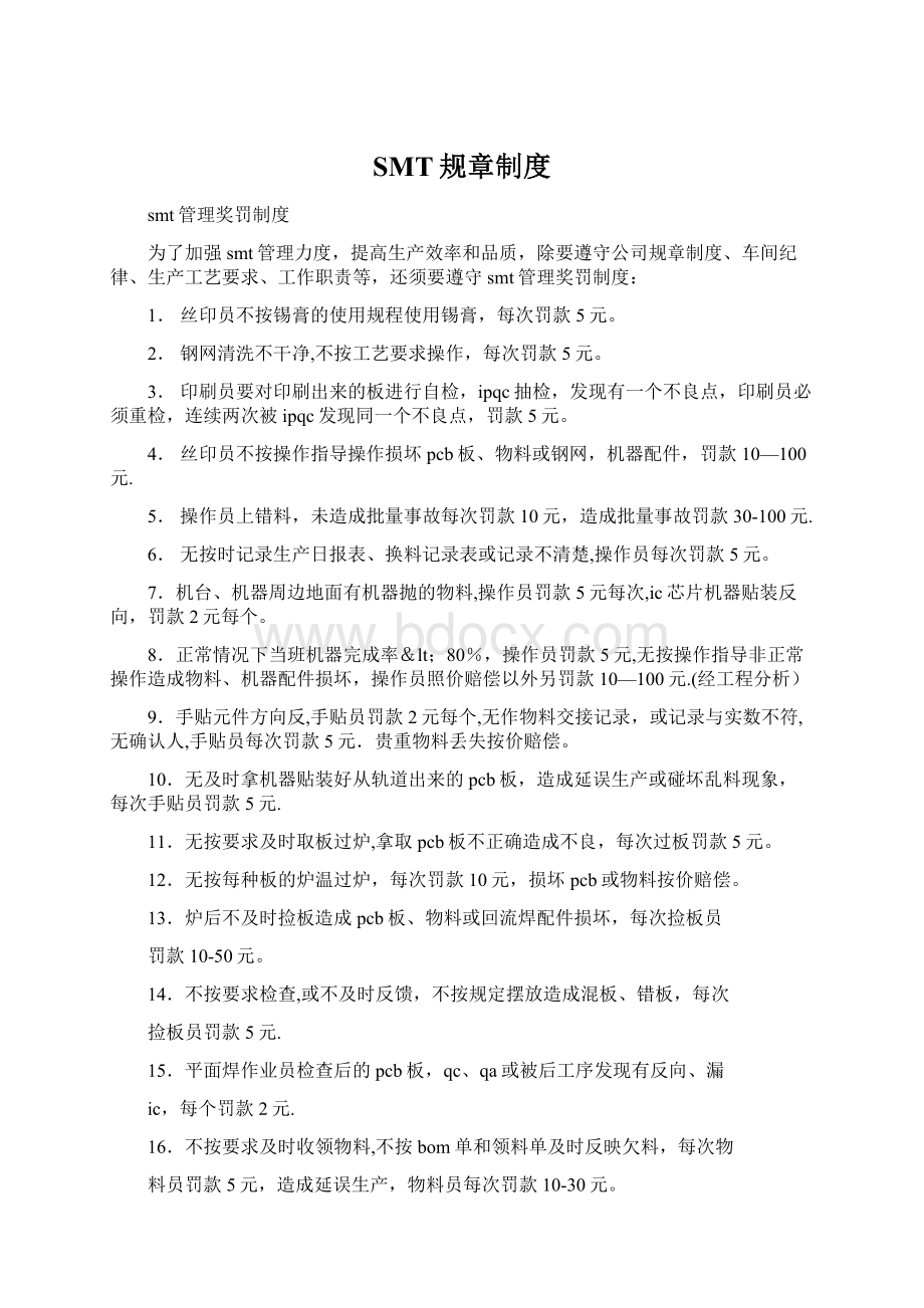 SMT规章制度Word文档下载推荐.docx