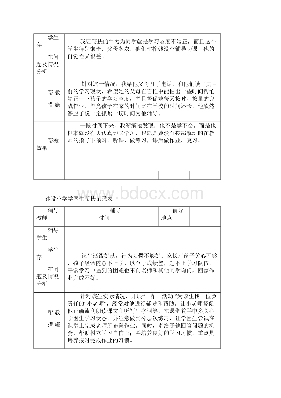 建设小学学困生帮扶记录文本表word版本Word文档下载推荐.docx_第2页