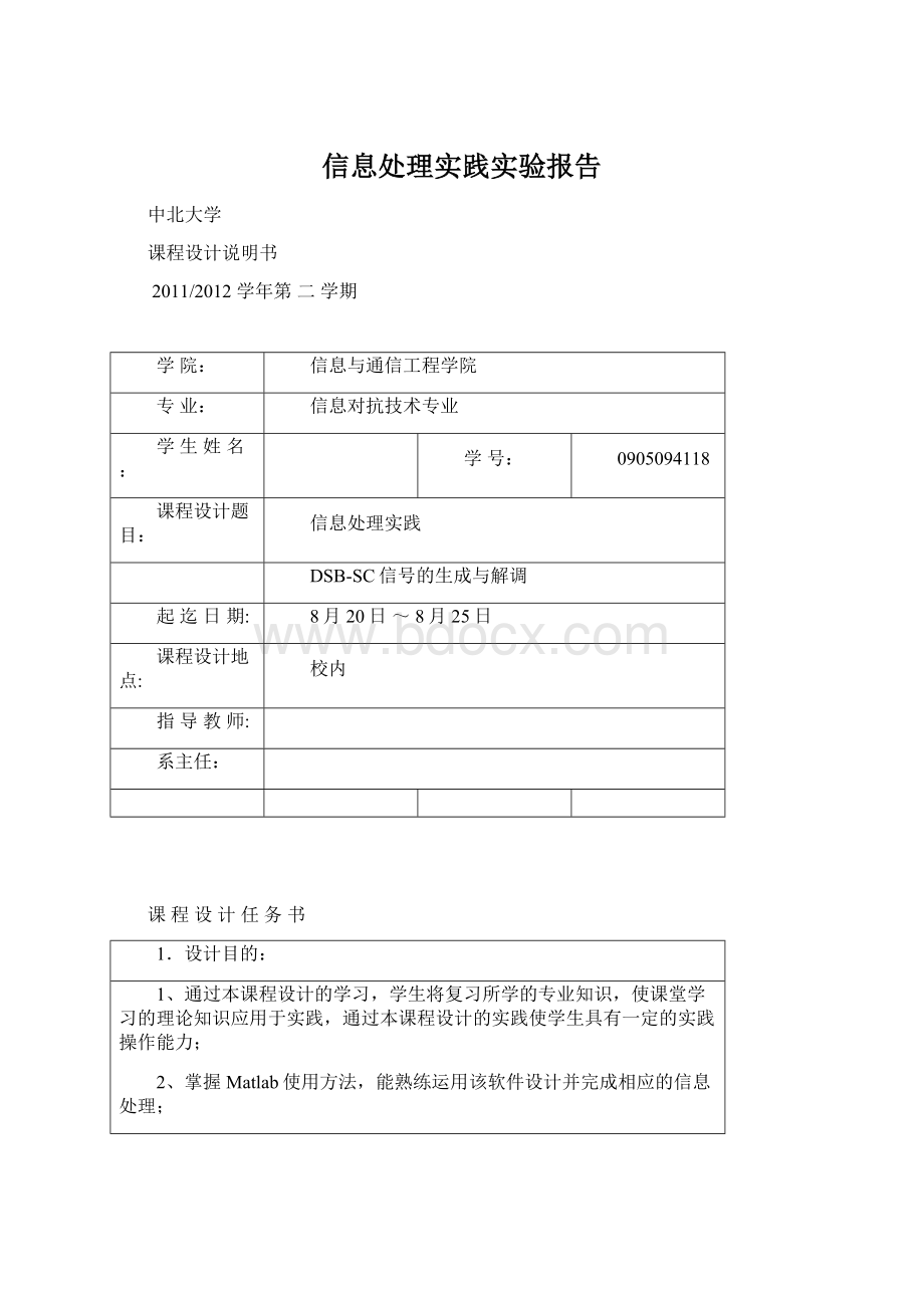 信息处理实践实验报告Word文档格式.docx