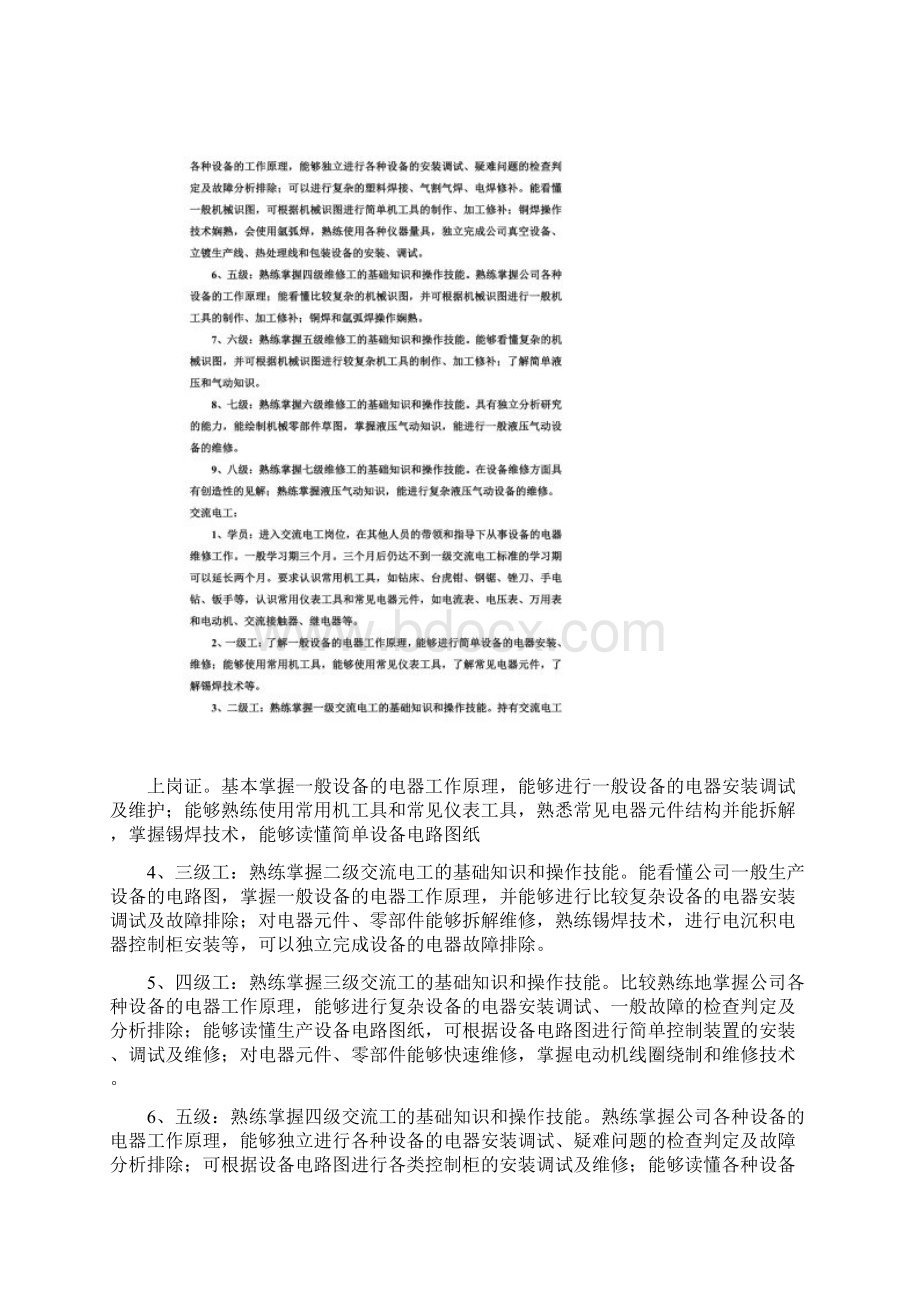 维修人员技术等级分类及晋级标准.docx_第2页