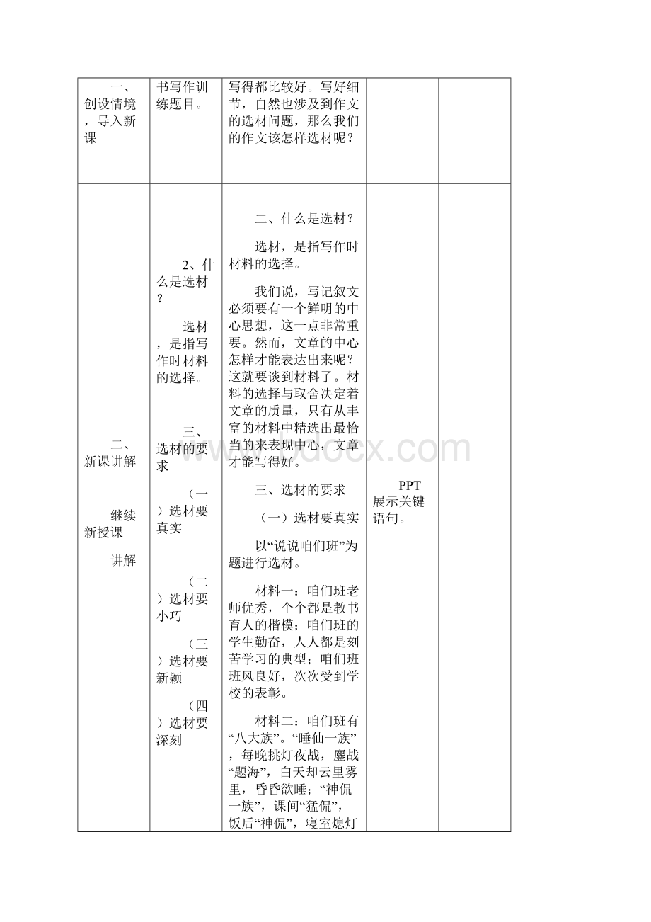 人教版七下语文第四单写作《怎样选材》教案.docx_第2页