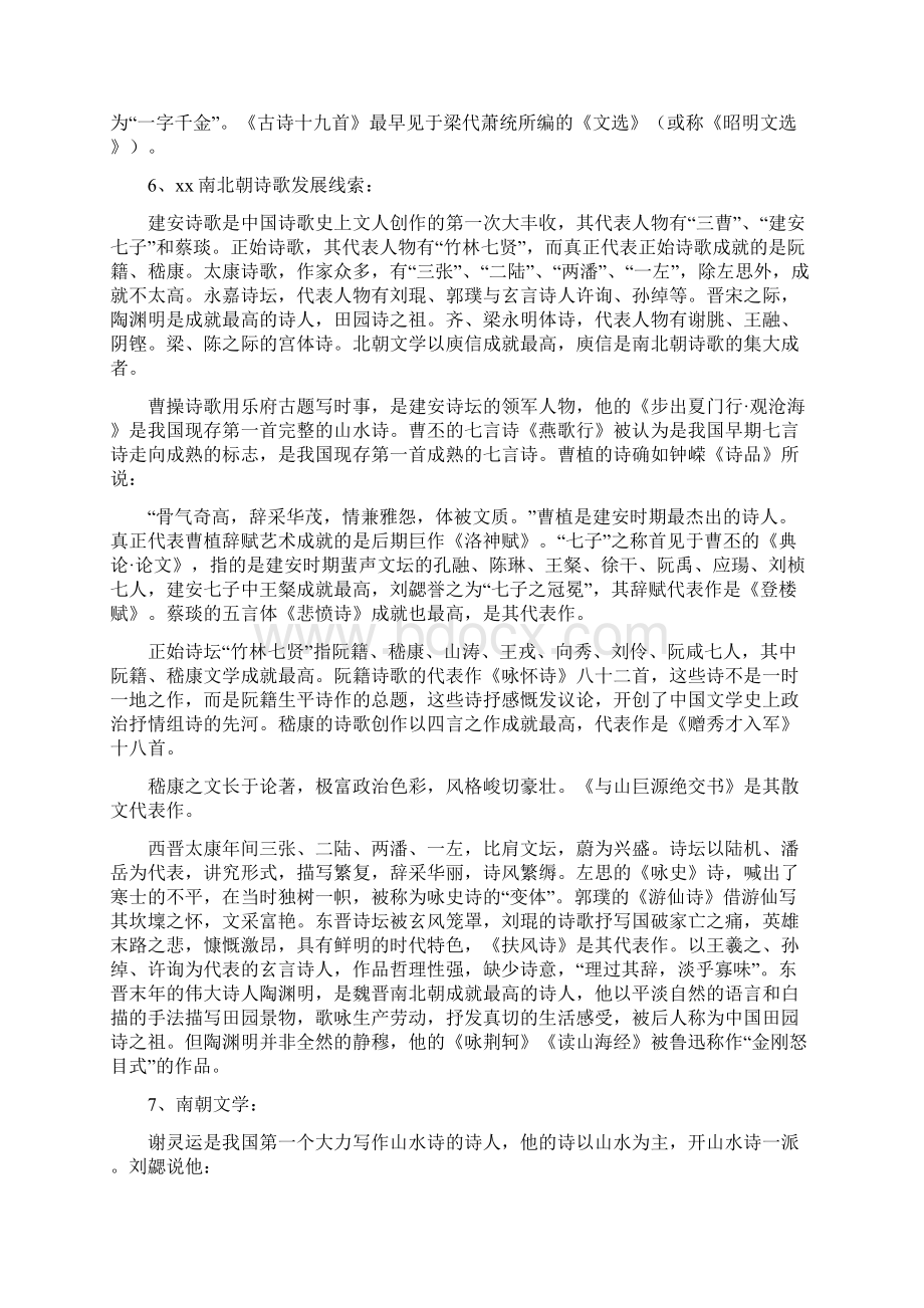 汉魏六朝文学复习纲要Word下载.docx_第2页