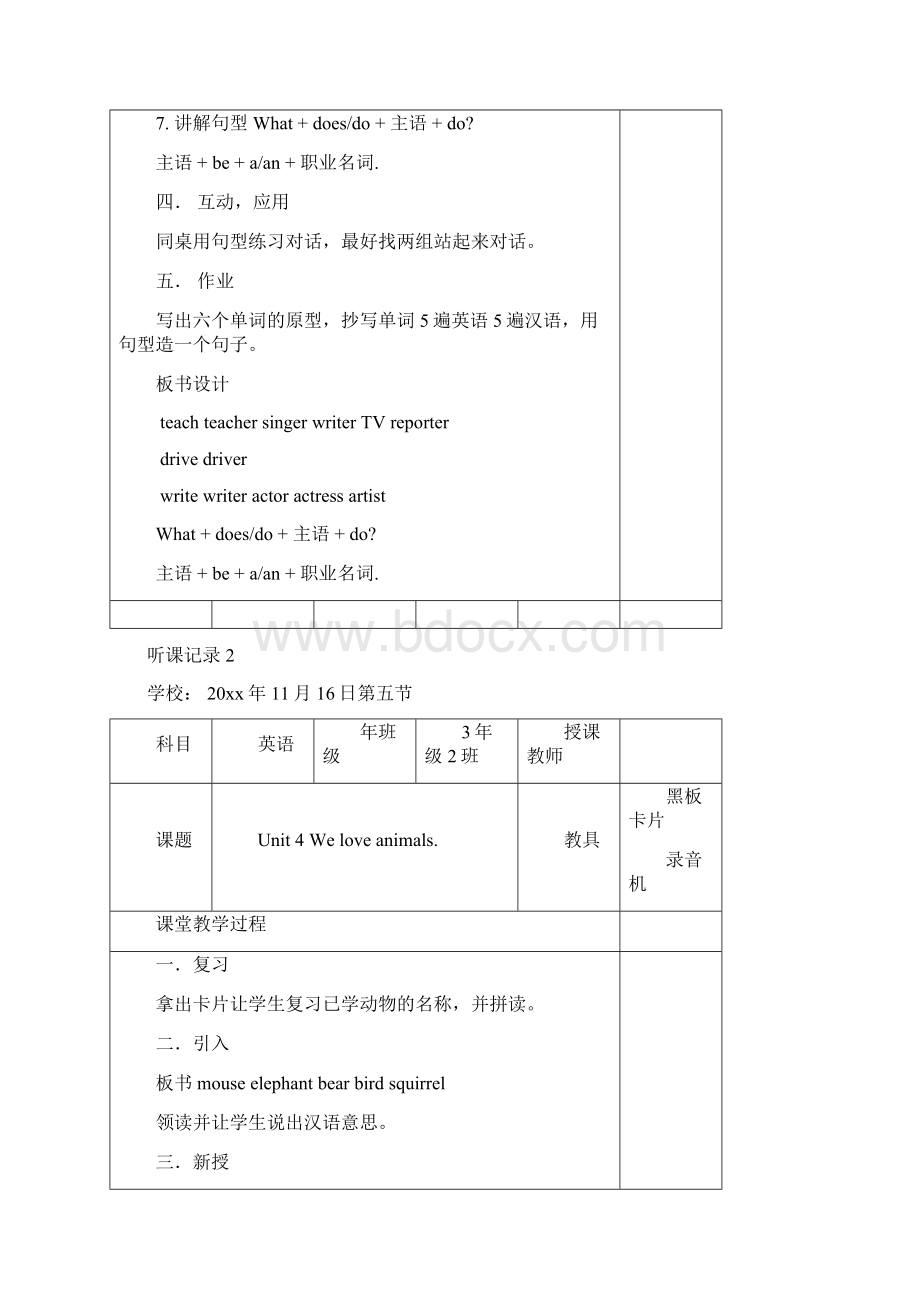 小学英语听课记录10篇.docx_第2页