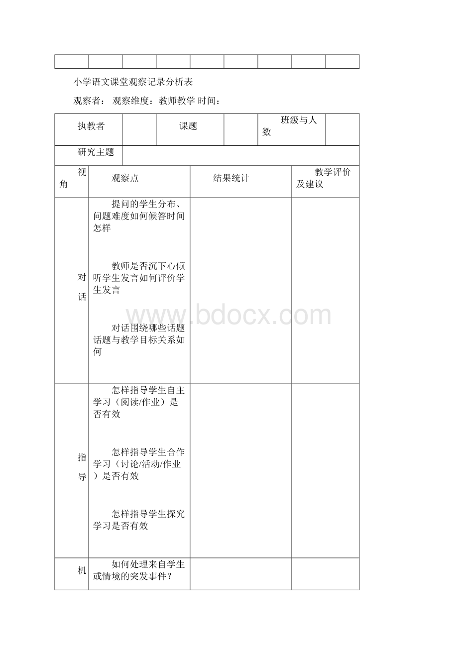 小学数学课堂观察记录分析表.docx_第2页