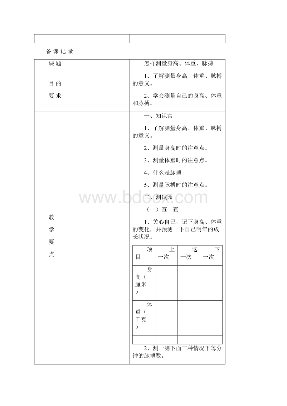 健康教育备课记录.docx_第3页