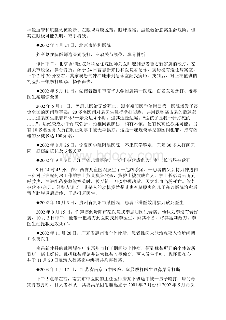 近年来医患纠纷恶性事件一览.docx_第3页