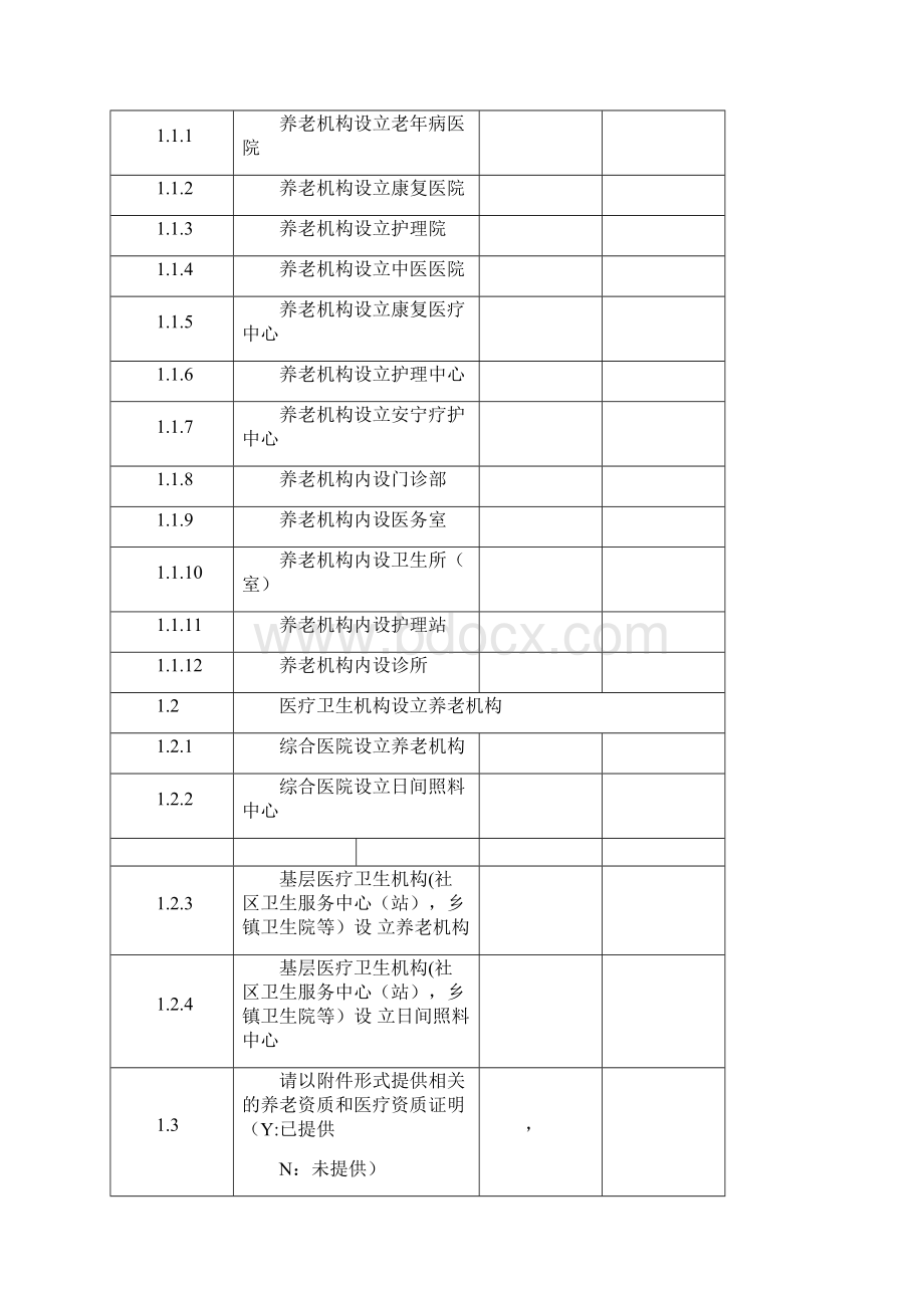 医养结合机构统计信息表试行模板Word格式.docx_第2页