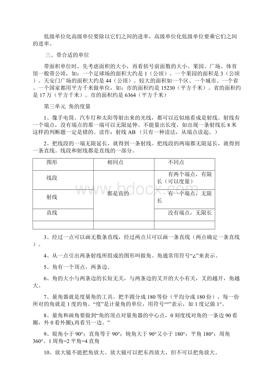 最新人教版小学四年级数学全册知识点归纳文档格式.docx_第3页