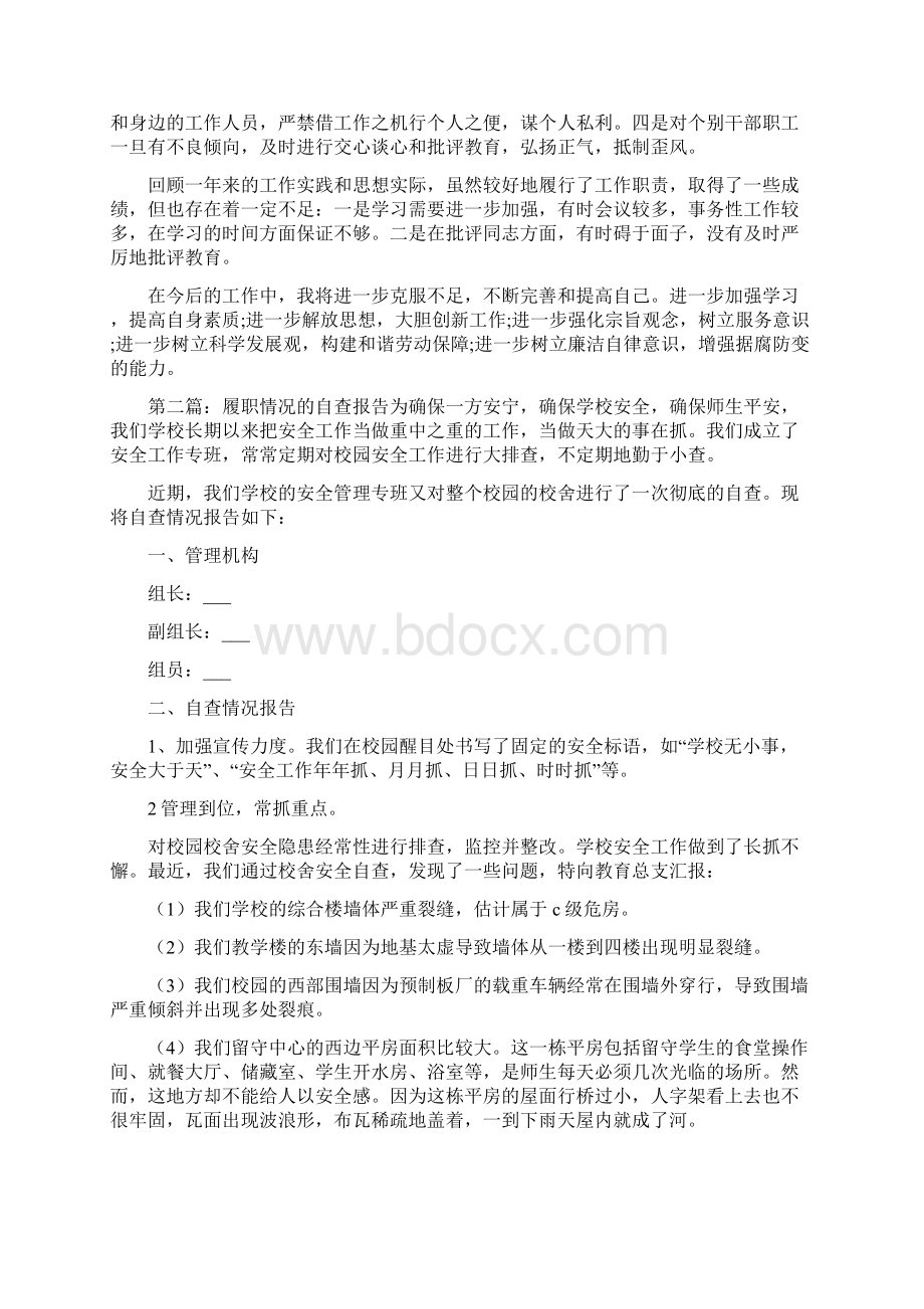 履职情况的自查报告.docx_第2页