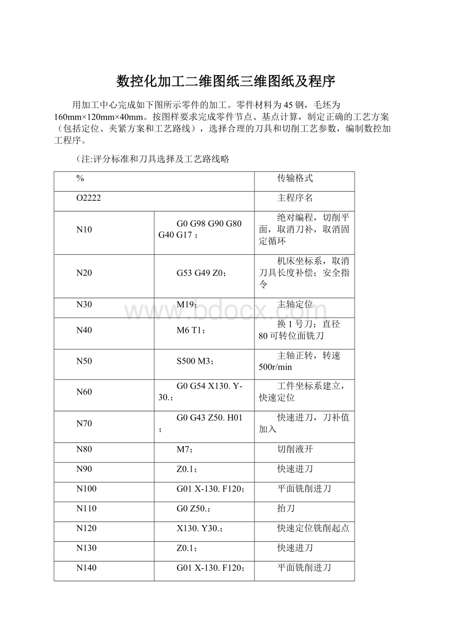 数控化加工二维图纸三维图纸及程序.docx_第1页