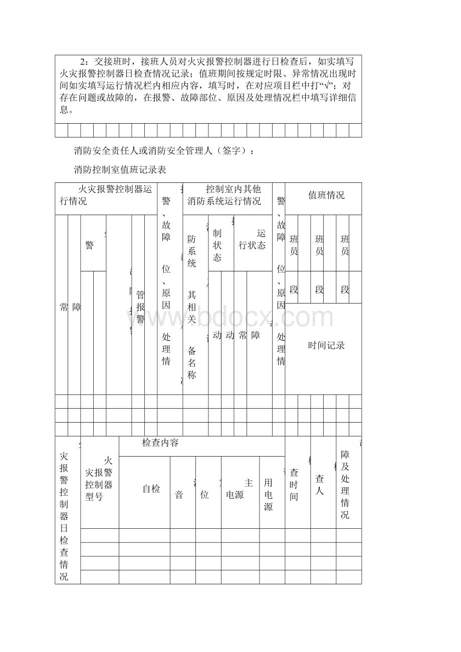 消防控制室值班记录1.docx_第2页