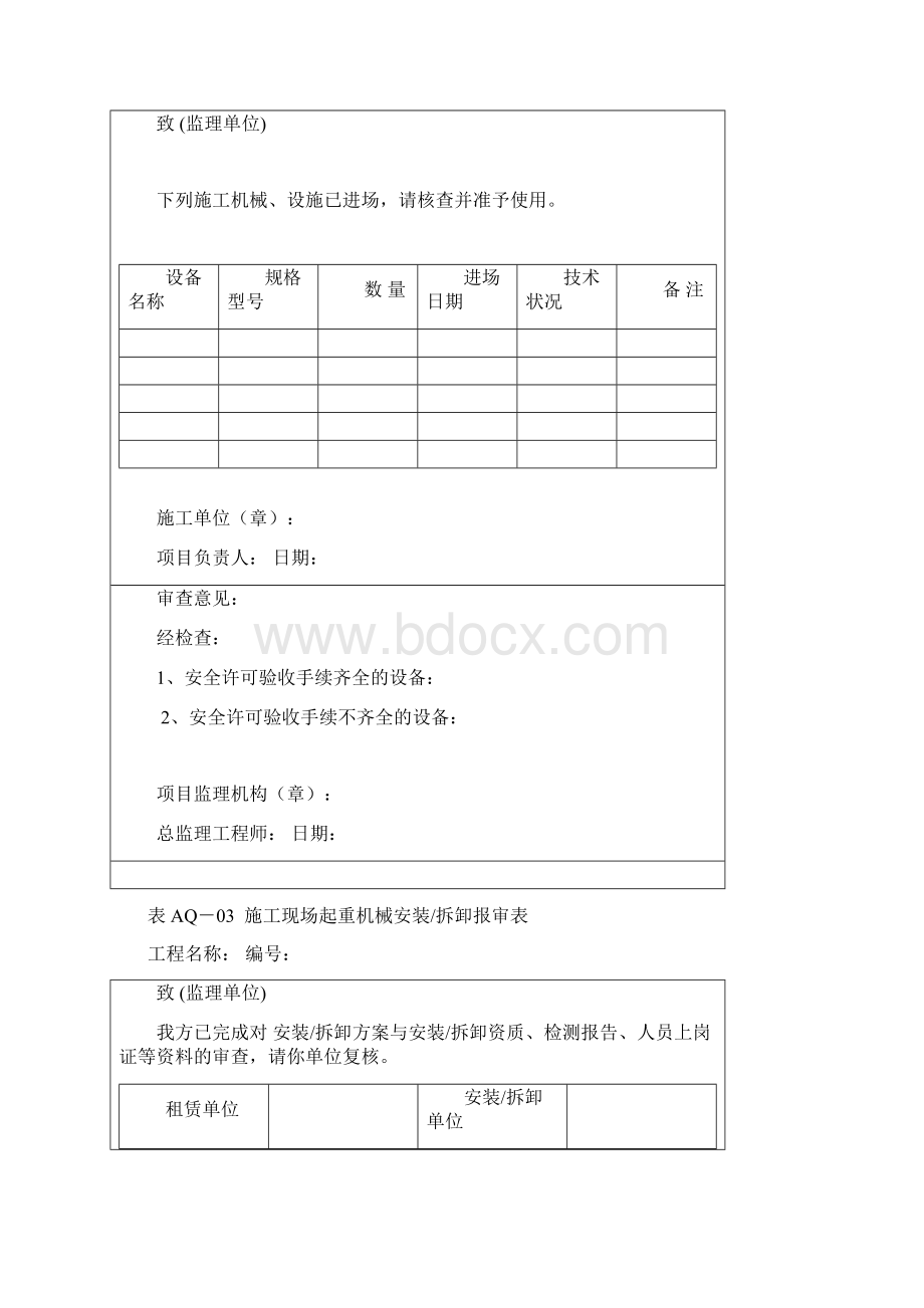 建设工程开工安全工作报审表.docx_第2页