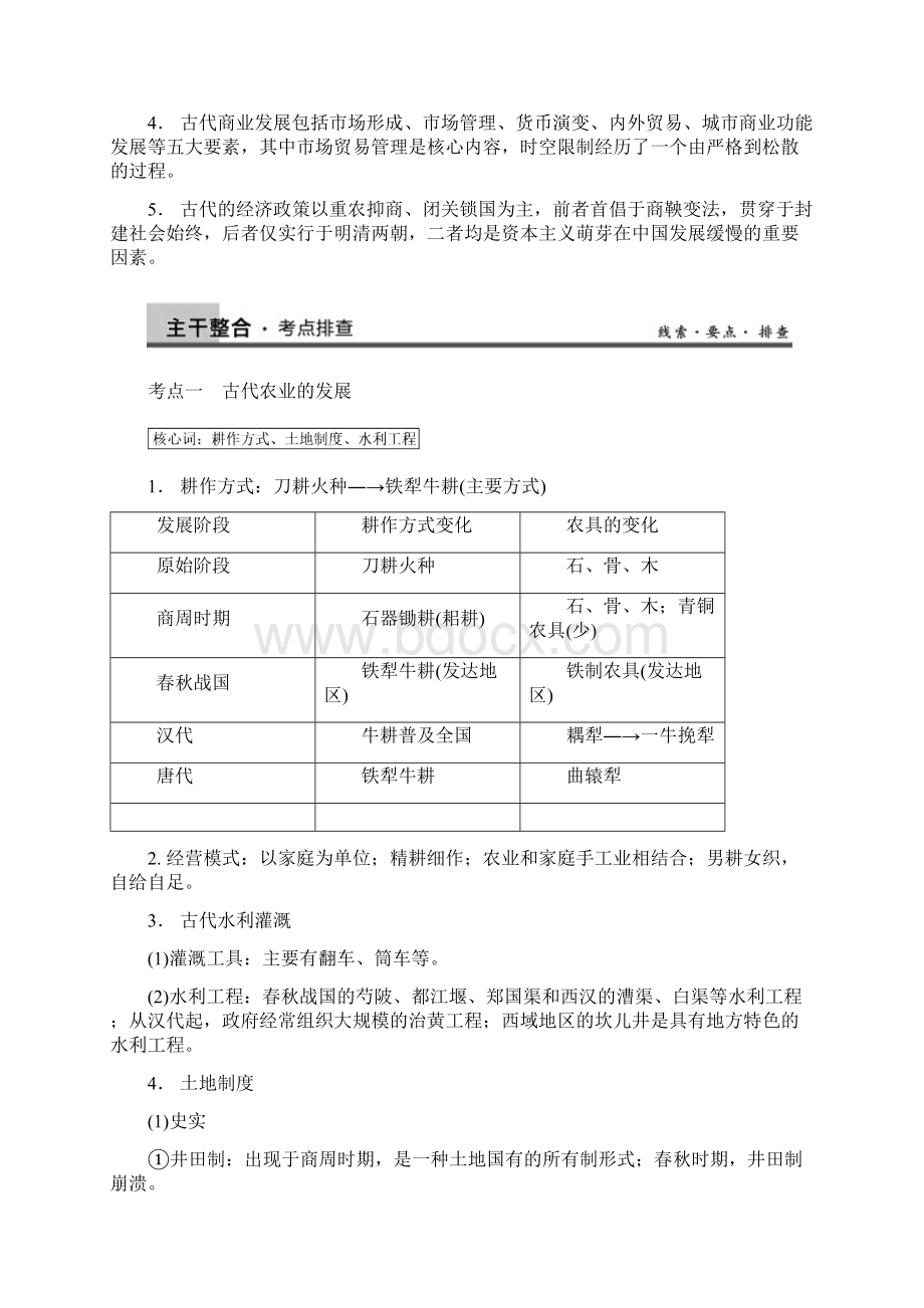 届高三历史二轮同步复习专题2《古代中国的农耕经济》第二部分解读.docx_第2页