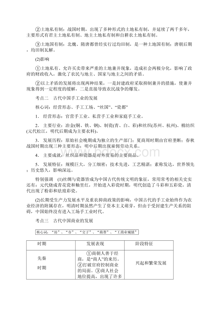 届高三历史二轮同步复习专题2《古代中国的农耕经济》第二部分解读Word格式.docx_第3页