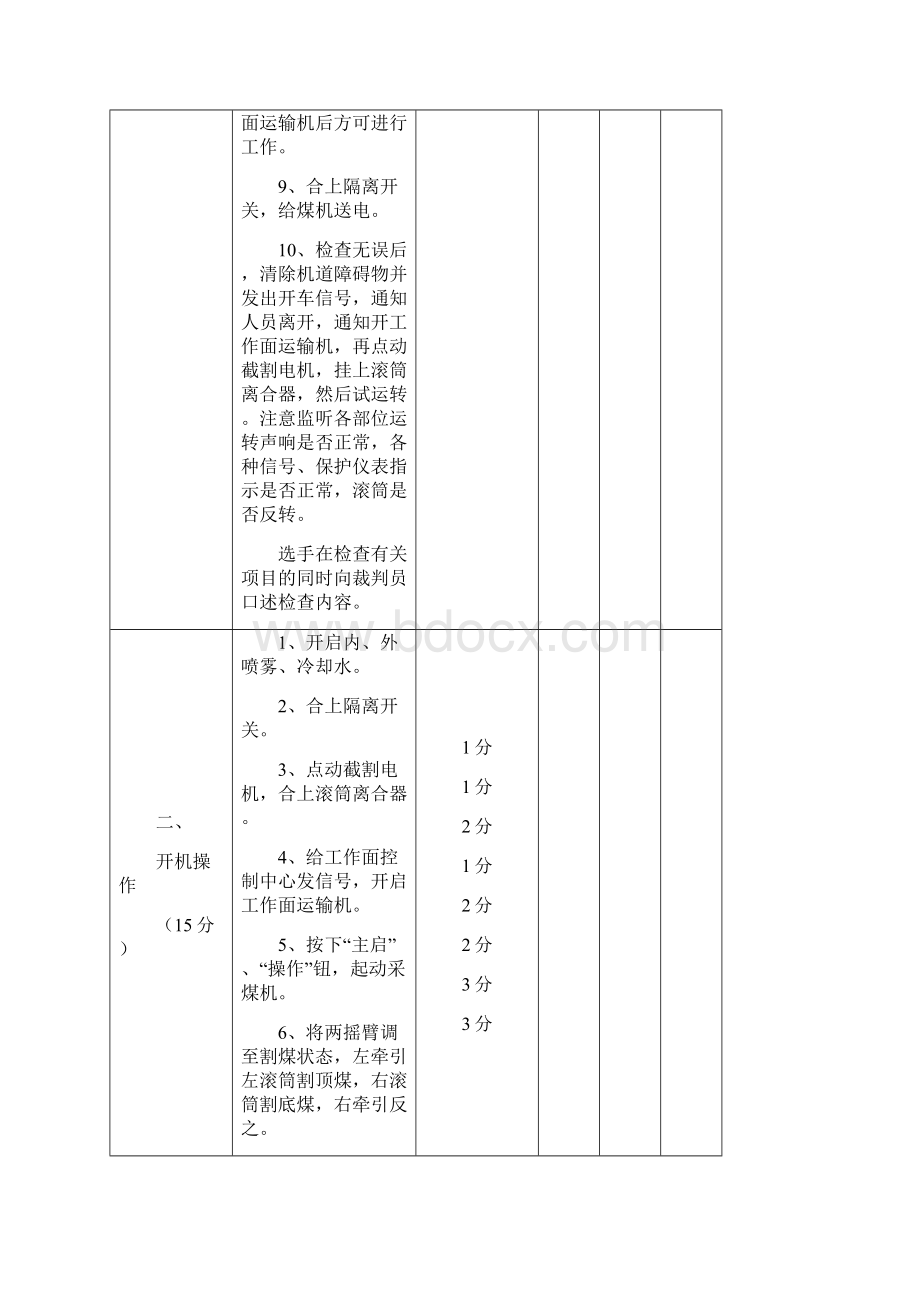 细则煤矿技能比武操作技能比赛规则操作技能评分细则.docx_第3页