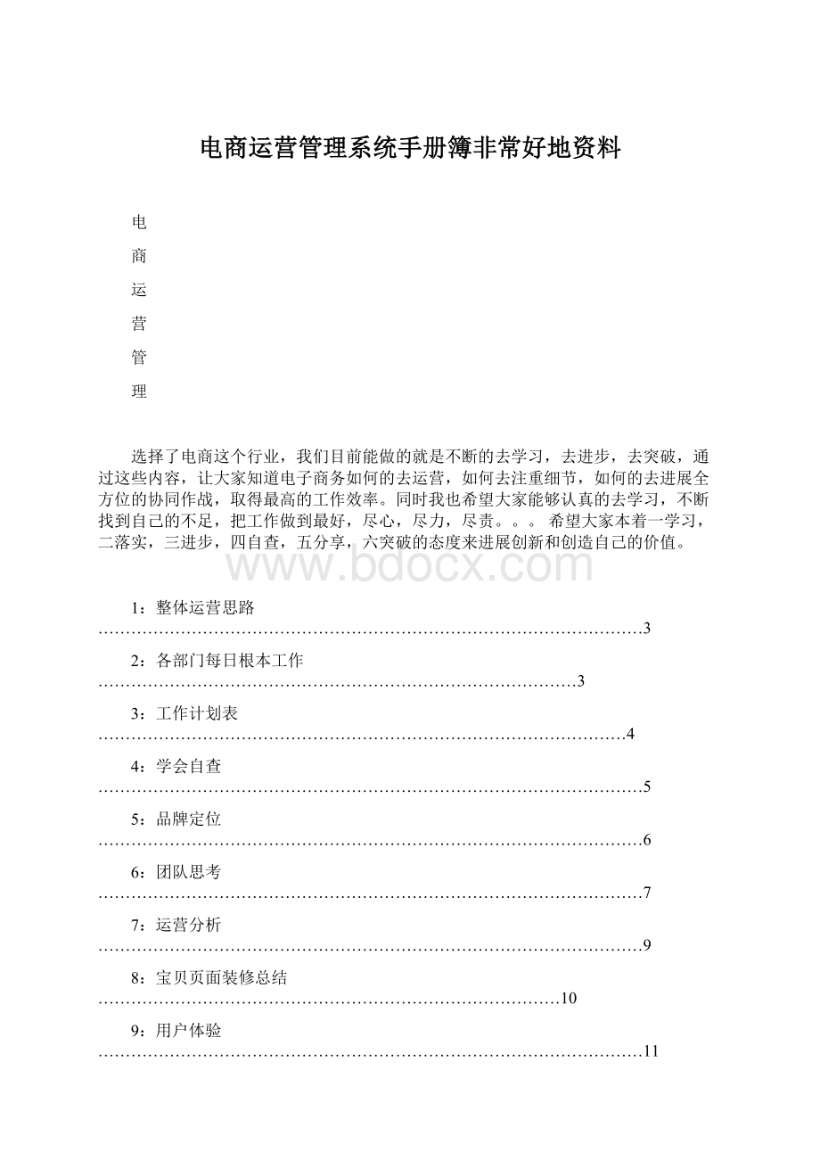 电商运营管理系统手册簿非常好地资料.docx_第1页